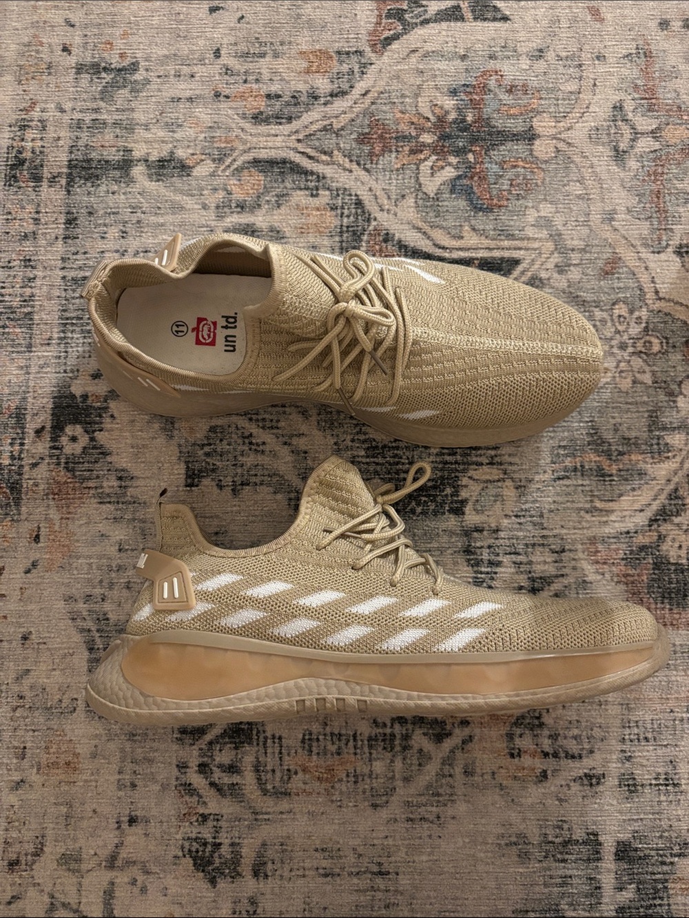 Men's Lightweight slip on Sneakers in Beige